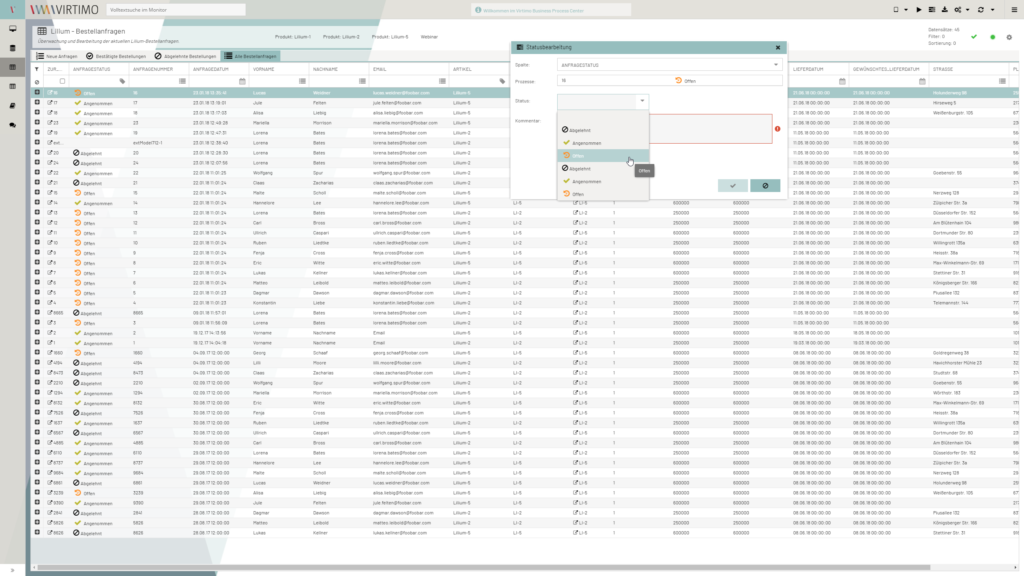 Monitoring: Komfortable Bedienung, übersichtliche Darstellung und direkte Aktionsfunktionen zur optimalen Prozesskontrolle!