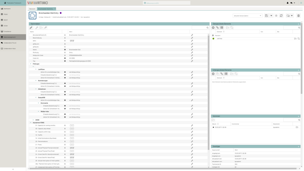 Master Data: Erfassen strukturierter Stammdaten und Objektbeziehungen und Verwalten von Protokolldetails